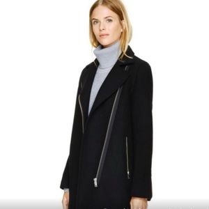 Aritzia Wilfred Free Wool Cashmere Blend Black Zip Fei Jacket Coat XXS